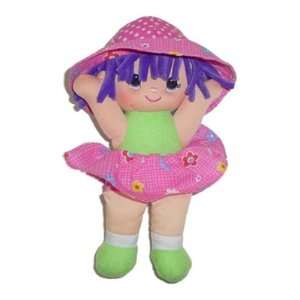  Cute Rag Doll in Pink and Green with Purple Hair Toys 
