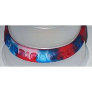 American Cutie Rubber Silicone Fashion Bracelet   Red, White, and Blue