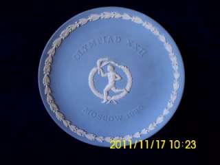 Wedgwood Pale Blue Jasper Ware Olympics Cabinet Plate Moscow 1980 