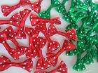 CHRISTMAS RED GREEN POLKA DOTS SATIN Crafts Gifts Wired Edge Ribbon 5 