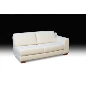 Diamond Sofa Zen Right Facing One Armed All Leather Tufted Seat Sofa 
