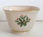 Lenox Holiday Bowl Candy Sauce Dimension Collection Holly Berries 24 k 