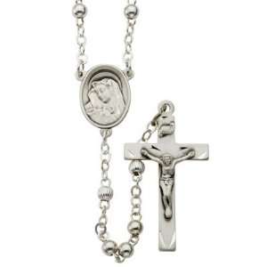  Rosary Beads Necklace with Miraculous Center and Crucifix Rosaries 