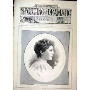  Portrait Miss Daisy England 1893 Woman Antique Print