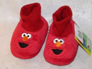New Sesame Street ELMO Furry Slippers w/Embroidered Face S(5 6) M (7 8 