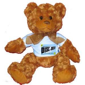   COMES DISC JOCKEY Plush Teddy Bear with BLUE T Shirt: Toys & Games