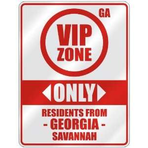   ZONE  ONLY RESIDENTS FROM SAVANNAH  PARKING SIGN USA CITY GEORGIA