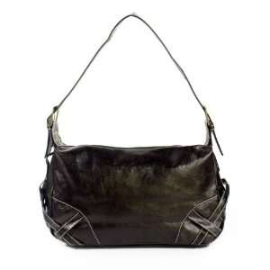 Stylish Coffee Leatherette Satchel Bag Handbag Purse:  
