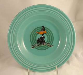Fiesta Daffy Duck Turquoise Deep Plate Rim Soup Bowl 1994 Warner Bros 