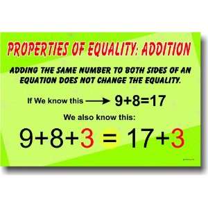  Properties of Equality   Addition   Educational Classroom Math 