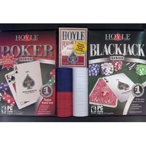  Hoyle Poker & Blackjack Double Pack w/ Playing Cards and 
