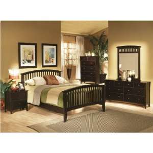 Mission Collection Cappuccino Finish Bedroom Set   Coaster Co.  