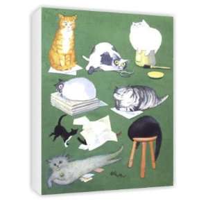 A Collection of Cats by George Adamson   Canvas   Medium 