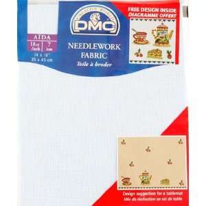  Aida Needlework Fabric 18 Count 14 X 18 Pale Blue By 