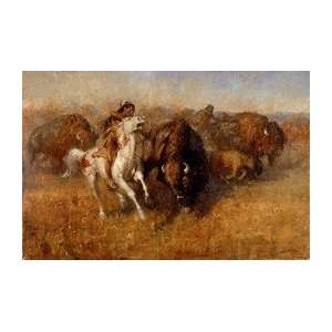  Andy Thomas Buffalo Hunt By Andy Thomas Giclee On Canvas 