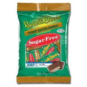 Russell Stover Sugar Free Peanut Butter Crunch, 3 ounce Peg Bags (Pack 