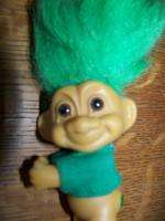RUSS 3 troll doll St. Patricks Day clover green GUC collectable 