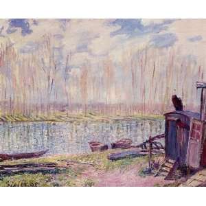 Hand Made Oil Reproduction   Alfred Sisley   24 x 20 inches   Banks of 