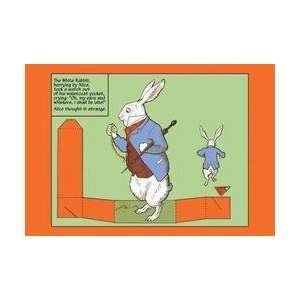  Alice in Wonderland The White Rabbit   Cutout 12x18 Giclee 
