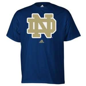   Notre Dame Fighting Irish Navy adidas Strong Logo T Shirt: Sports