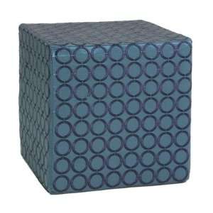  Rings Rings Cube Ottoman in Teal Furniture & Decor
