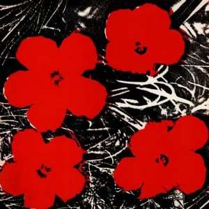  Andy Warhol 36W by 36H  Flowers (Red), 1964 CANVAS 