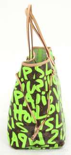 Louis Vuitton Stephen Sprouse Lime Green Graffiti Neverfull Tote 