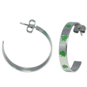 Irish Celtic Clover Earrings Stainless Steel Celtic Jewelry with 