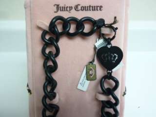 Juicy Couture Black Resin Drama Chain Large Link Necklace Starter for 