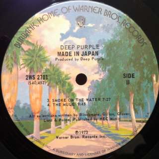 DEEP PURPLE made in japan 2 LP vinyl 2WS 2701 VG 1973  