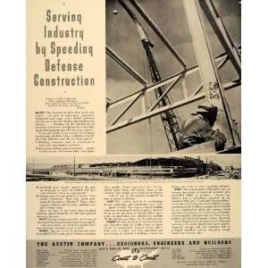  1941 Ad Austin Construction Boeing Aircraft Plant No. 2 