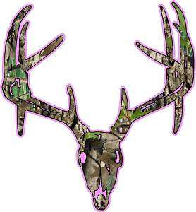   Deer Skull S7 Vinyl Sticker Decal Hunting Buck trophy whitetail bow M