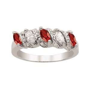  Garnet S Curve Diamond and Birthstone Ring Jewelry