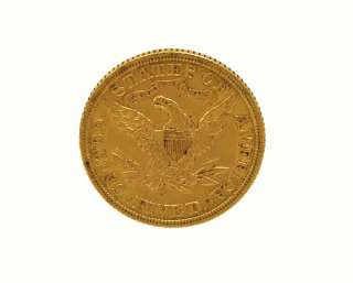 This is a 1901 United States of America 22k gold five dollar coin. The 