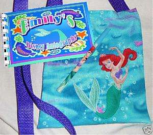 DISNEY Little Mermaid ARIEL Autograph Book/Bag/Pen  
