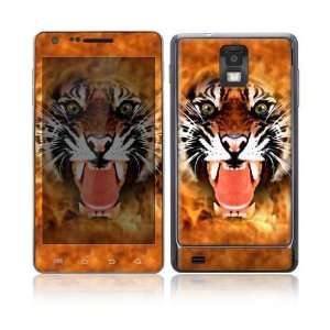  Samsung Infuse 4G Decal Skin Sticker   Flaming Tiger 