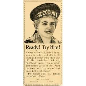 1898 Ad Hall Ruckel Sozodont Dentifrice Dental Hygiene 
