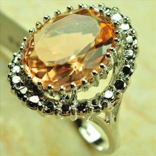 Morganite Silver Gemstone Ring R968  