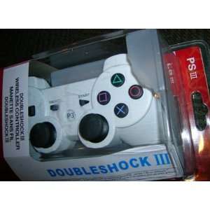  White DoubleShock III Wireless Bluetooth Sony PS3 Game 