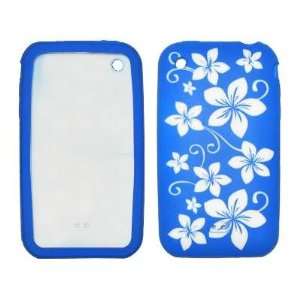  Blue and White Hawaii Flowers Design Soft Silicone Gel 