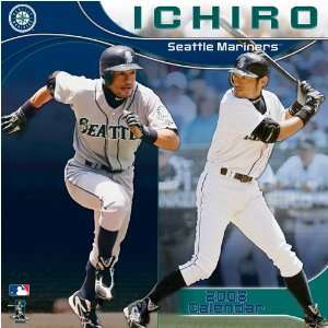 com ICHIRO Seattle Mariners 2008 MLB Monthly 12 X 12 WALL CALENDAR 