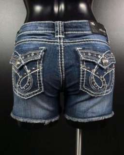 NWT Womens GRACE IN LA Jeans SHORTS with Crystals & Studed Details 