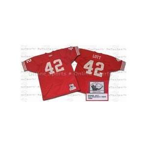 Ronnie Lott 1989 San Francisco 49ers #42 Authentic Throwback Mitchell 