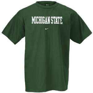 Nike Michigan State Spartans Green Basic T shirt  Sports 