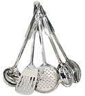 TEMP TATIONS OLD WORLD 5 PIECE STAINLESS STEEL UTENSIL SET BLUE   NEW 