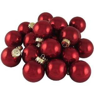   Burgundy Red Glass Ball Christmas Ornaments 2.75