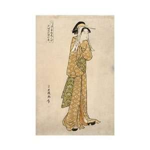  Chokyosai Eiri   The Streetwalker Okane Giclee Canvas 