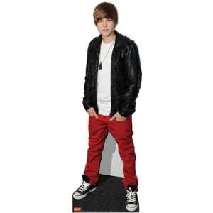  Justin Bieber Leather Jacket Red Pants Cardboard Cutout 