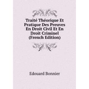   Civil Et En Droit Criminel (French Edition) Edouard Bonnier Books