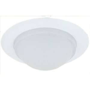   White 5 White Shower Trim with Diffused Dome Lens